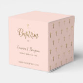 アプリコット金ゴールドクロスバプテスマ感謝お願いボックス フェイバーボックス (裏面サイド)