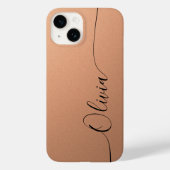 アプリコット黒エレガント書道台本名 Case-Mate iPhoneケース (裏面)