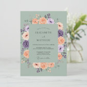 アプリコット アメジスト ワイルドフラワー ウェディング 招待状 (スタンド正面)