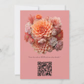 アプリコット クラッシュ カラー 2024 ウィズ サキュレント 招待状 (裏面)