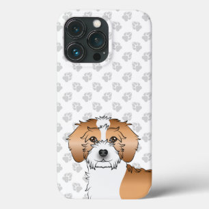 アプリコット+パーティカラー+ミニチュア+ゴールデンドゥードル+犬+の+頭 iPhone 13 PROケース