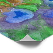 アプリコッ王室のト水彩野草まだ生きている ポスター (角)