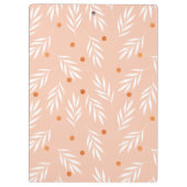 アプリコモダンットピンクフローラ葉パターン クリップボード (裏面)