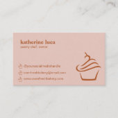 アプリコモダンットホワイトカップケーキベーカリー 名刺 (正面)