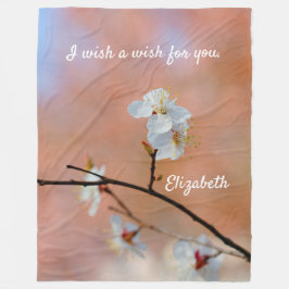 アプリコ日本のット花 フリースブランケット