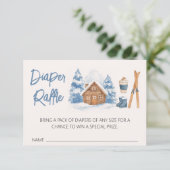 アプリススキーベビーシャワーおむつラッフル エンクロージャーカード (スタンド正面)