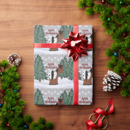 アプリホリデーズブランケットApaloosaホースクリスマス ラッピングペーパー