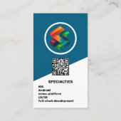 アプリ開発者 - 青 名刺 (裏面)