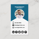 アプリ開発者 - 青 名刺 (正面)