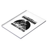 アプレースキギフト |スノーボードスノーボーダー冬のクリスマス ノートブック (左側)