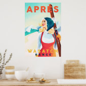 「アプレーススキワサッチレンジ」ヴィンテージユタ・スキーアート ポスター (キッチン)