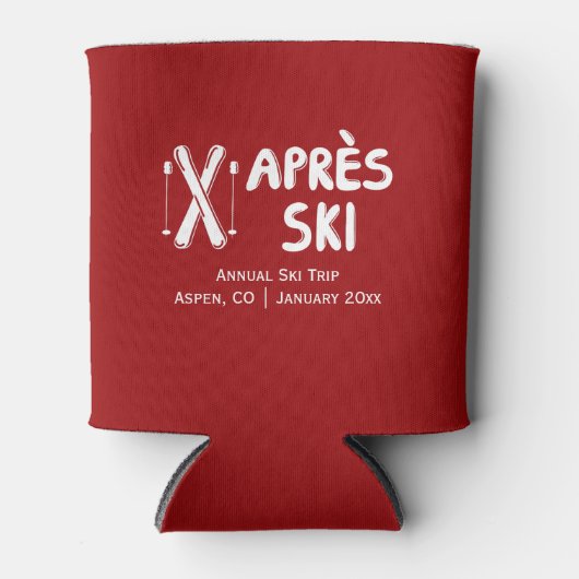 アプレーススキーアニュアルファミリーフレンドスキートリップクーラーボックス 缶クーラー (正面)