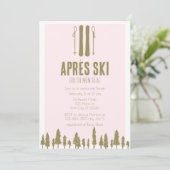 アプレーススキーウィンターテーマベビーシャワー 招待状 (スタンド正面)