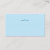 アプレーススキーウィンターマウンテンディスプレイブライダルシャワー エンクロージャーカード (裏面)