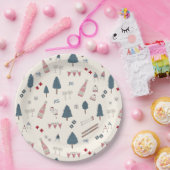 アプレーススキーウィークエンドパーティーピンクシャンパン ペーパープレート (パーティー)