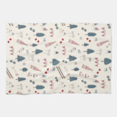 アプレーススキーキャビンデコールシャンパーニュ キッチンタオル (横)