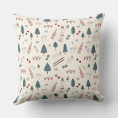 アプレーススキーキャビンデコールレトロピンクシャンパン クッション (裏面)