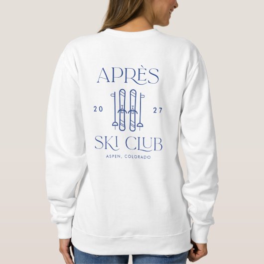 アプレーススキークラブウィンタースノースキーバチェロレッテ スウェットシャツ (裏面)