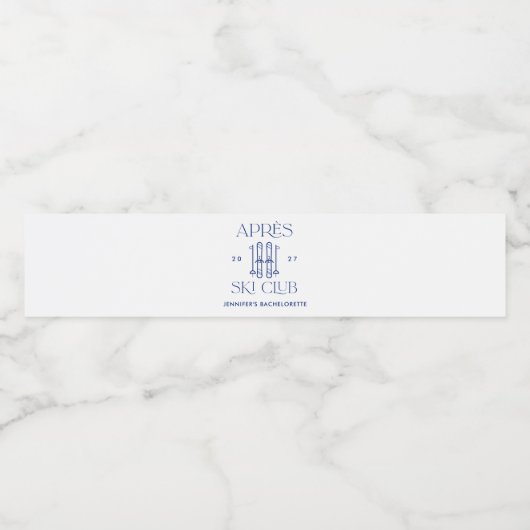 アプレーススキークラブウィンタースノースキーバチェロレッテ ペットボトルラベル (シングルラベル)