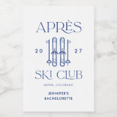 アプレーススキークラブウィンタースノースキーバチェロレッテ ワインラベル (シングルラベル)