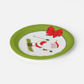 アプレーススキークリスマスホリデーパーティー ペーパープレート (アングル)