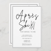 アプレーススキーバチェロレッテの週末の日程 招待状 (正面/裏面)