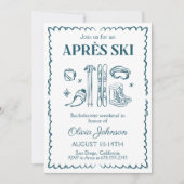 アプレーススキーバチェロレッテ週末パーティー日程 招待状 (正面)