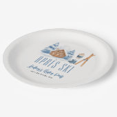 アプレーススキーベビーシャワー冬のネスティングパーティー ペーパープレート (アングル)