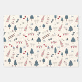 アプレーススキーラバーウィンターピンクシャンパン ラッピングペーパーシート (正面)