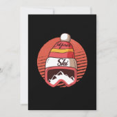 アプレーススキーレトロヴィンテージスキーヤースキーウィンタースポーツ 招待状 (正面)