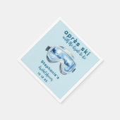 アプレ・スキー スポーティー ウィンター ウォーターカラー ブライダル シャワー スタンダードカクテルナプキン (角)