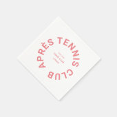 アプレ テニス クラブ カスタム ピンク クレスト スタンダードカクテルナプキン (角)