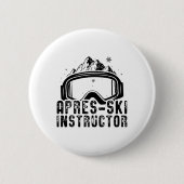 アプロスキー |スキーヤースキー山のギフト 缶バッジ (正面)