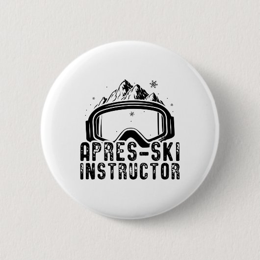 アプロスキー |スキーヤースキー山のギフト 缶バッジ (正面)