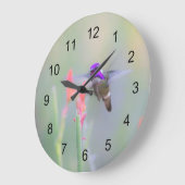 アプローチ中のコスタのハミングバード ラージ壁時計 (傾斜)