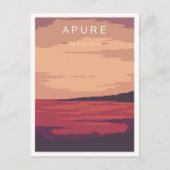 アプールヴェネズエラアートヴィンテージトラベルイラストレーション ポストカード (正面)