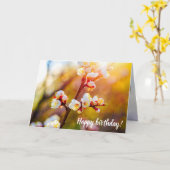 アプ日本のリコットフラワーアットホットオレンジ色の夕日 カード (黄色い花)