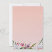 アプ リコットピンクの花嫁のための白い水仙の花の結婚式 招待状 (裏面)