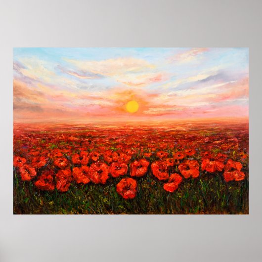 アヘンの油絵(Papaver somniferum) ポスター (正面)