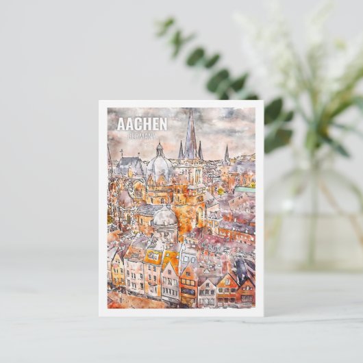 アヘンドイツ有名な旅行プレイスウォーター色 ポストカード (スタンド正面)