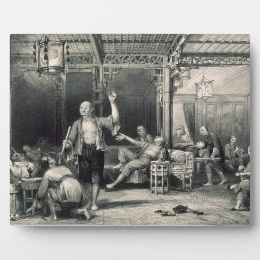 アヘン中国の喫煙者、一連の中国 フォトプラーク (正面)