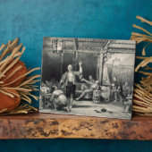 アヘン中国の喫煙者、一連の中国 フォトプラーク (側面)