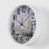 アヘン・クリッパー船1824 壁時計 (傾斜)