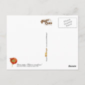 アヘン・ポピー – ヴィンテージイラストレーション ポストカード (裏面)