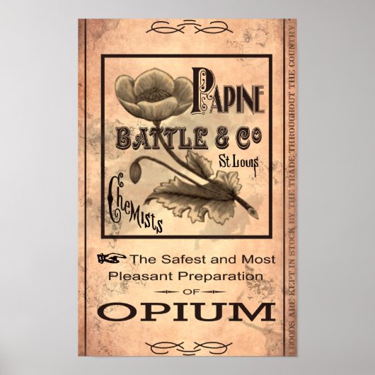 アヘン–1883 ポスター (正面)