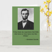 アベおもしろいー・リンカーンのバースデーカード カード (黄色い花)