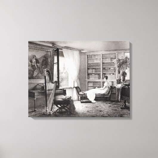 アベイ・オーボワのマダム・レカミエ キャンバスプリント (正面)