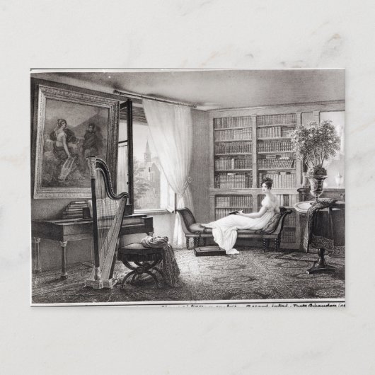 アベイ・オーボワのマダム・レカミエ ポストカード (正面)