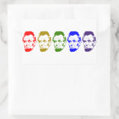 アベカラフルリンカーン抽象芸術アート 長方形シール (バッグ)