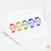 アベカラフルリンカーン抽象芸術アート 長方形シール (封筒)